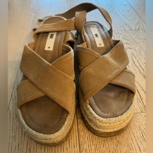 Zara Sandals Beige Tan 7.5